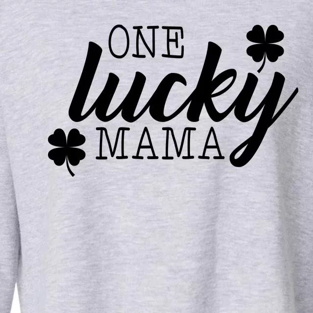 One Lucky Mama Cropped Pullover Crew