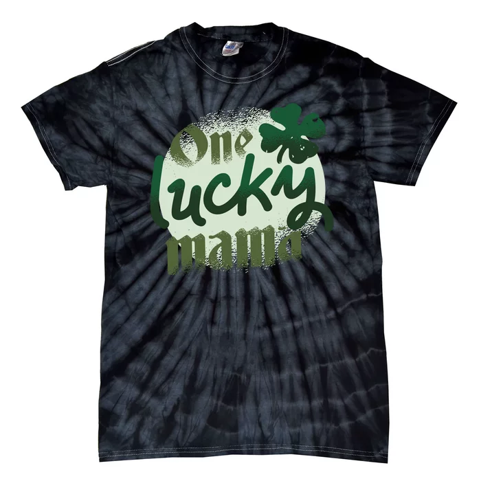 One Lucky Mama Irish Clover Tie-Dye T-Shirt