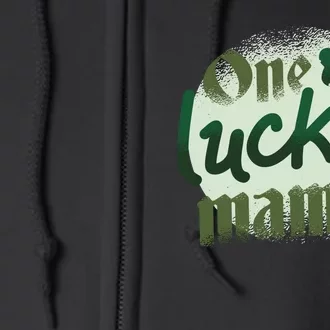 One Lucky Mama Irish Clover Full Zip Hoodie