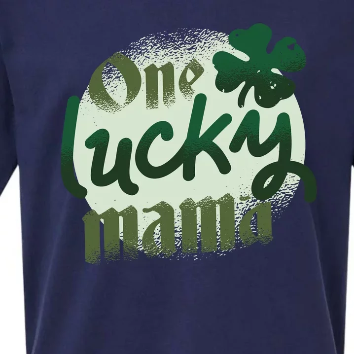 One Lucky Mama Irish Clover Sueded Cloud Jersey T-Shirt