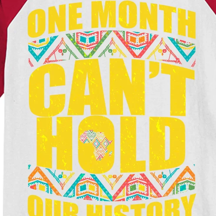 One Month Can't Hold Our History Kids Colorblock Raglan Jersey