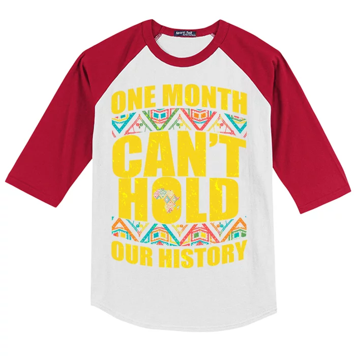 One Month Can't Hold Our History Kids Colorblock Raglan Jersey