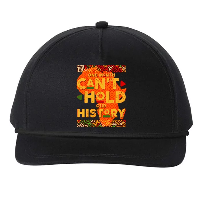 One Month Can't Hold Our History African Colors Snapback Five-Panel Rope Hat