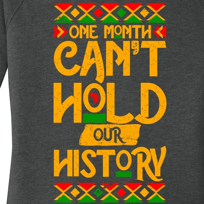 One Month Can't Hold Our History Black History 365 Women's Perfect Tri Tunic Long Sleeve Shirt