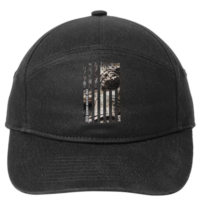 One Nation Under God American Jesus Flag 7-Panel Snapback Hat