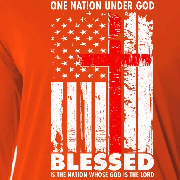 One Nation Under God Blessed Cooling Performance Long Sleeve Crew