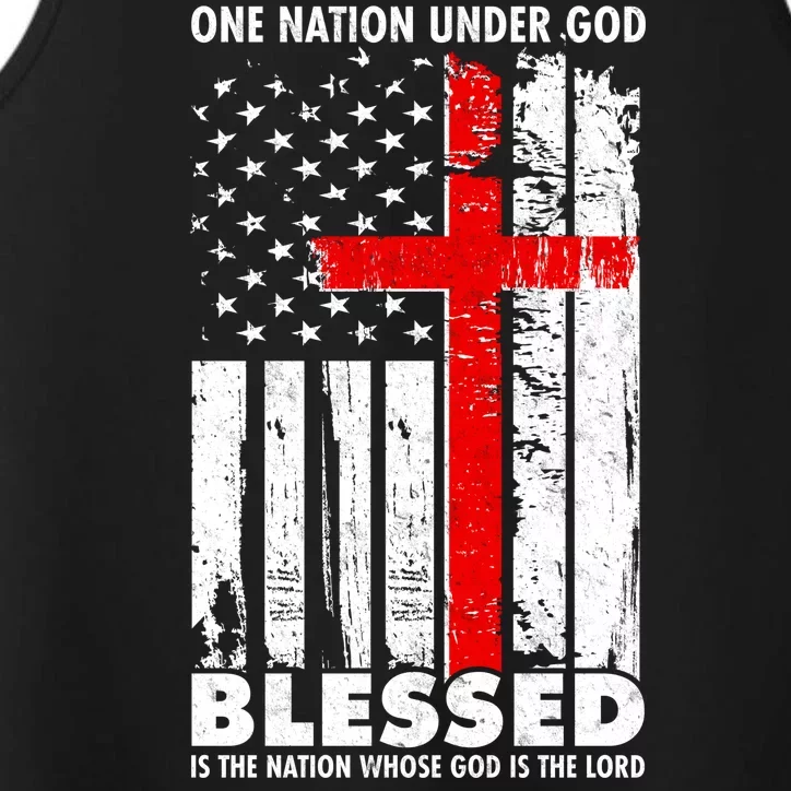 One Nation Under God Blessed Performance Tank