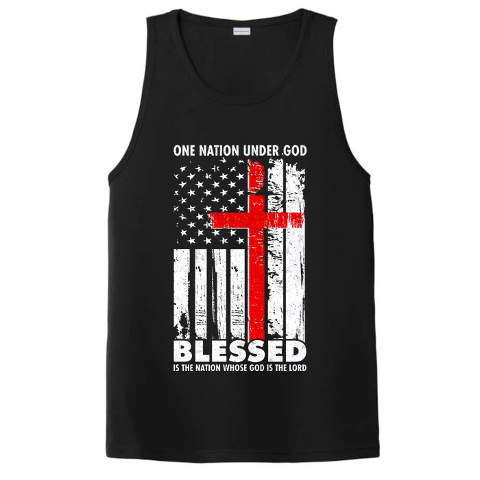 One Nation Under God Blessed Performance Tank