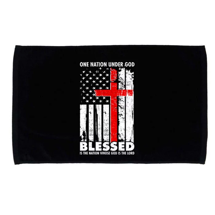 One Nation Under God Blessed Microfiber Hand Towel