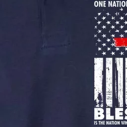 One Nation Under God Blessed Softstyle Adult Sport Polo