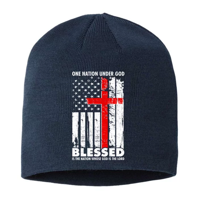 One Nation Under God Blessed 8 1/2in Sustainable Knit Beanie