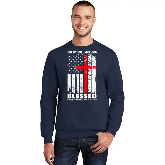 One Nation Under God Blessed Tall Sweatshirt