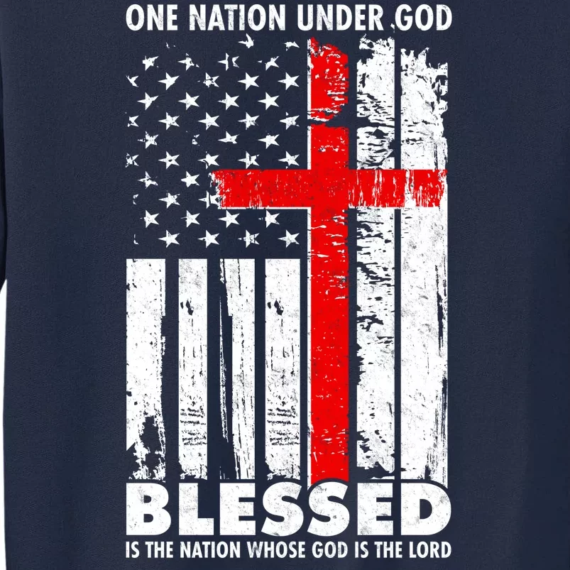 One Nation Under God Blessed Tall Sweatshirt