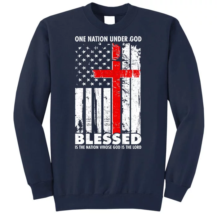 One Nation Under God Blessed Tall Sweatshirt