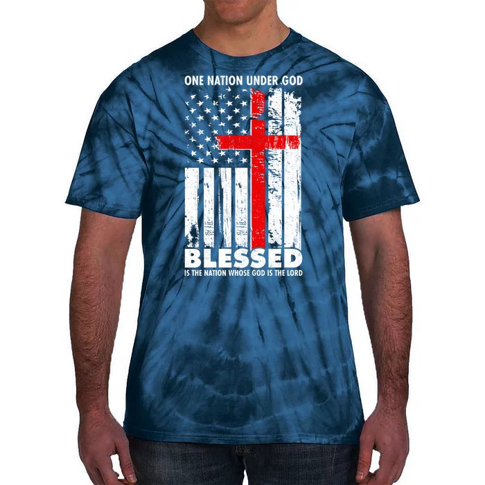 One Nation Under God Blessed Tie-Dye T-Shirt