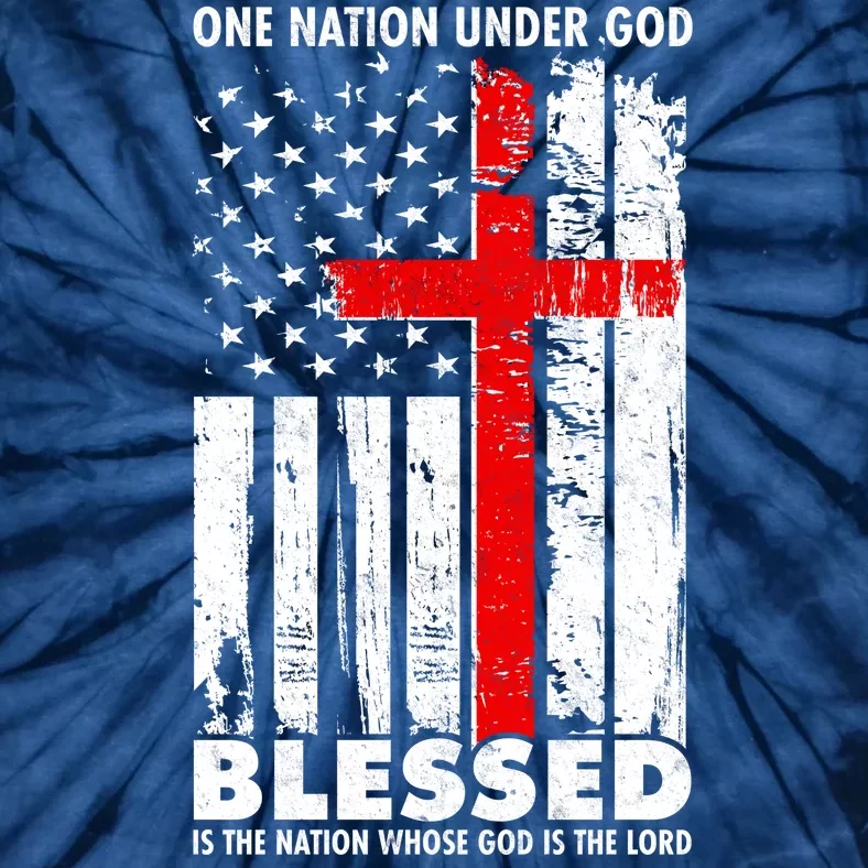 One Nation Under God Blessed Tie-Dye T-Shirt