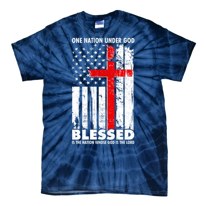 One Nation Under God Blessed Tie-Dye T-Shirt