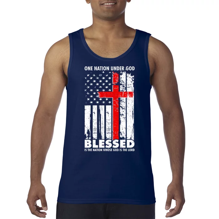 One Nation Under God Blessed Tank Top