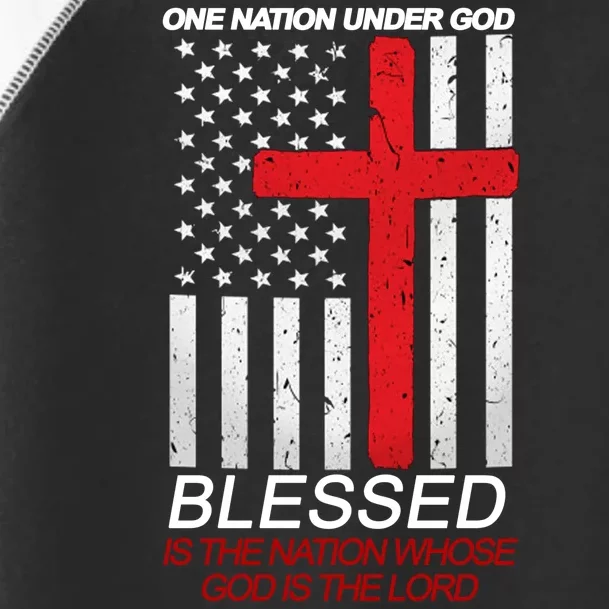 One Nation Under God Blessed Is The Nation Whose God Is The Lord Toddler Fine Jersey T-Shirt