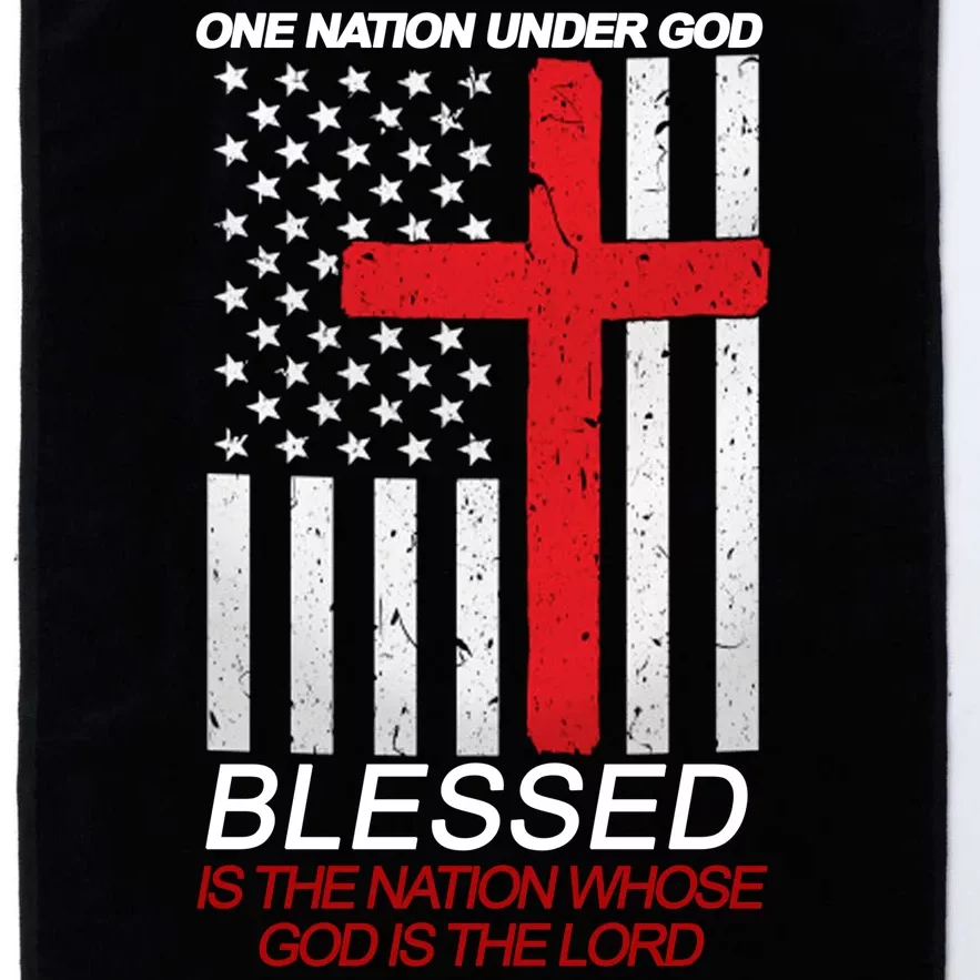 One Nation Under God Blessed Is The Nation Whose God Is The Lord Platinum Collection Golf Towel