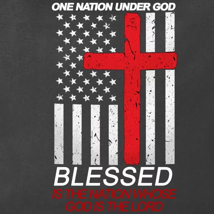 One Nation Under God Blessed Is The Nation Whose God Is The Lord Zip Tote Bag