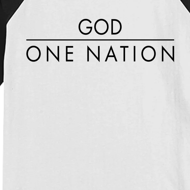 One Nation Under God Christianity Faith Kids Colorblock Raglan Jersey