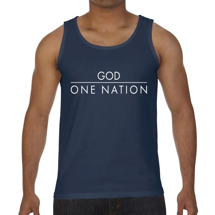 One Nation Under God Christianity Faith Comfort Colors® Tank Top