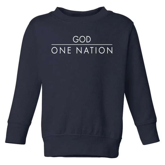 One Nation Under God Christianity Faith Toddler Sweatshirt