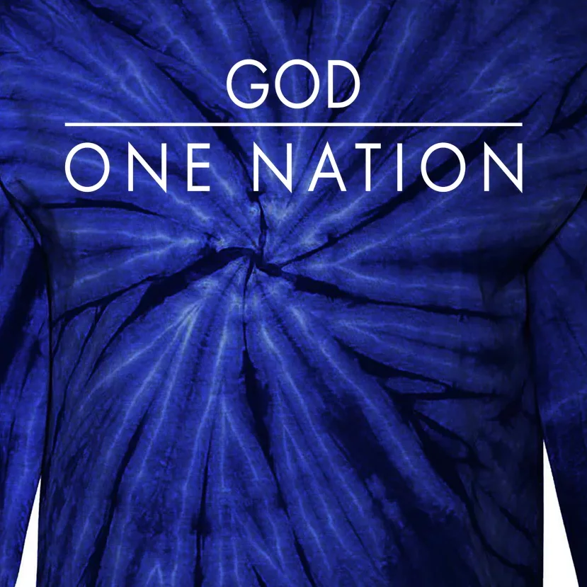 One Nation Under God Christianity Faith Tie-Dye Long Sleeve Shirt