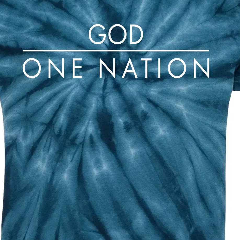 One Nation Under God Christianity Faith Kids Tie-Dye T-Shirt