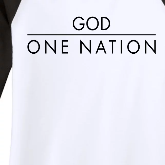 One Nation Under God Christianity Faith Women's Tri-Blend 3/4-Sleeve Raglan Shirt