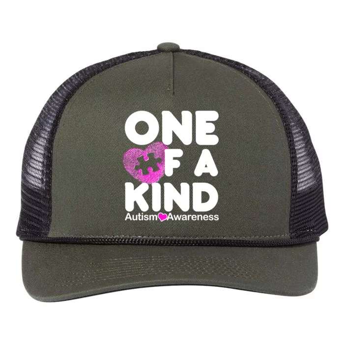 One of a Kind - Autism Awareness Retro Rope Trucker Hat Cap