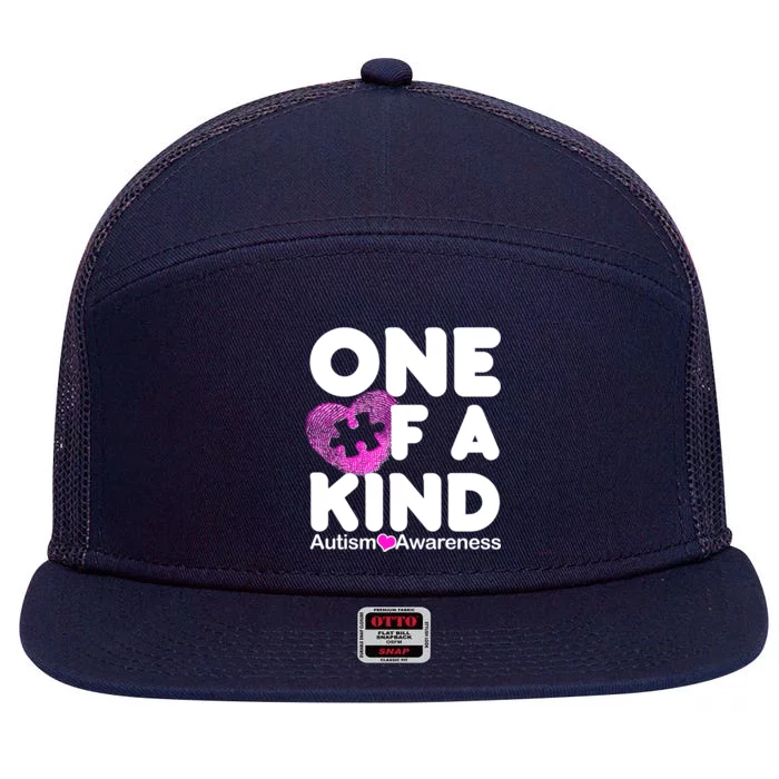 One of a Kind - Autism Awareness 7 Panel Mesh Trucker Snapback Hat