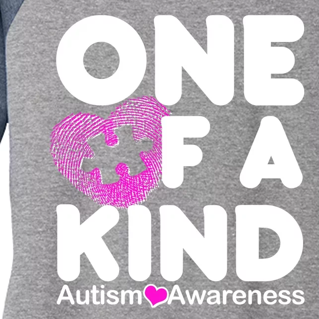 One of a Kind - Autism Awareness Women's Tri-Blend 3/4-Sleeve Raglan Shirt