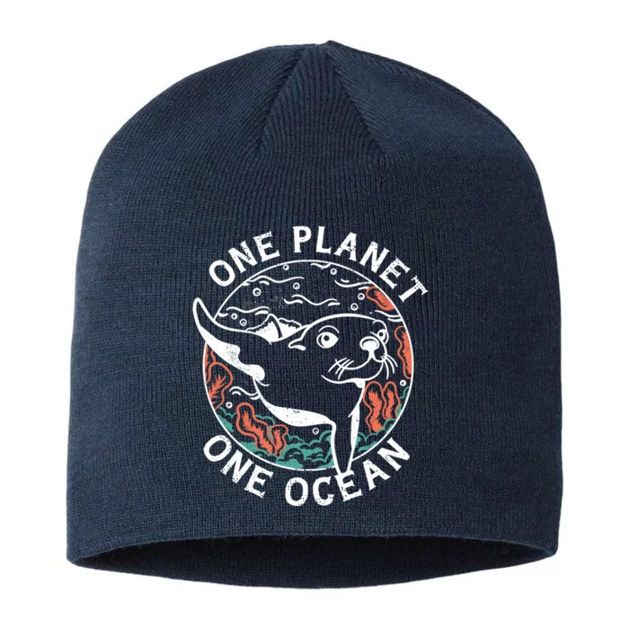 One Planet One Ocean Seal 8 1/2in Sustainable Knit Beanie