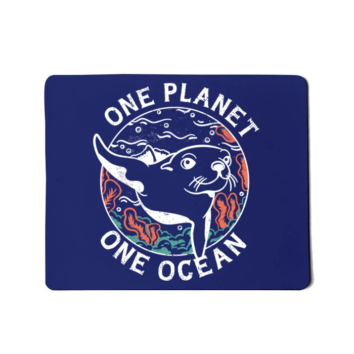 One Planet One Ocean Seal Mousepad