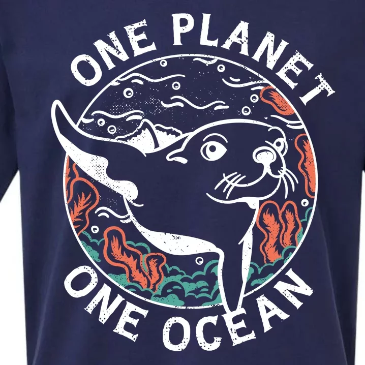 One Planet One Ocean Seal Sueded Cloud Jersey T-Shirt