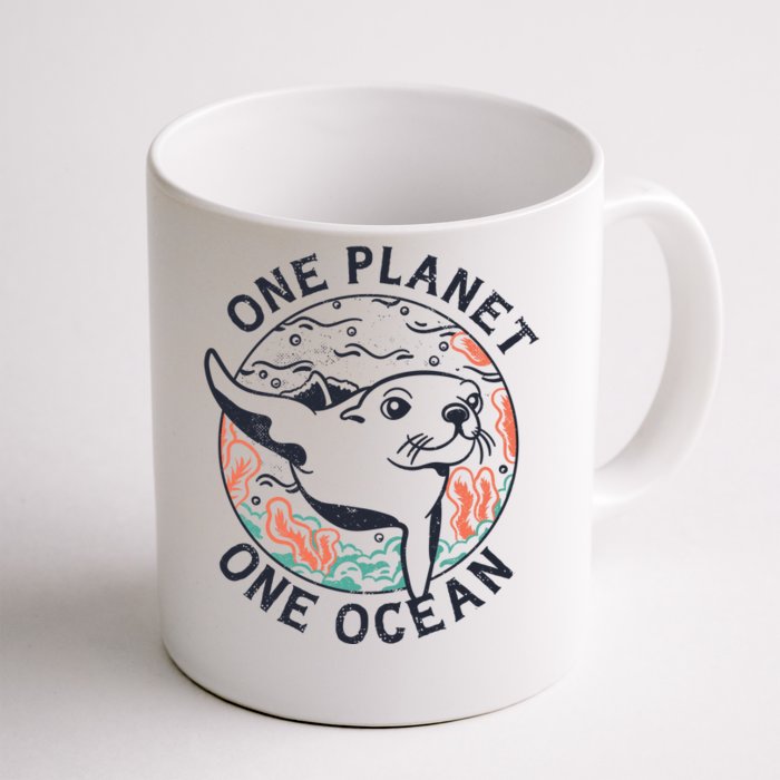 One Planet One Ocean Seal Front & Back Coffee Mug