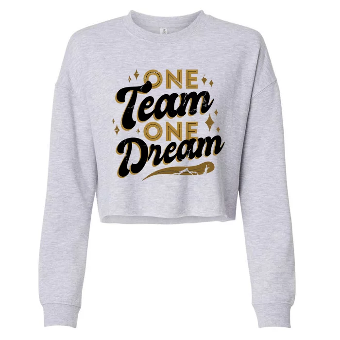 One Team One Dream Cropped Pullover Crew