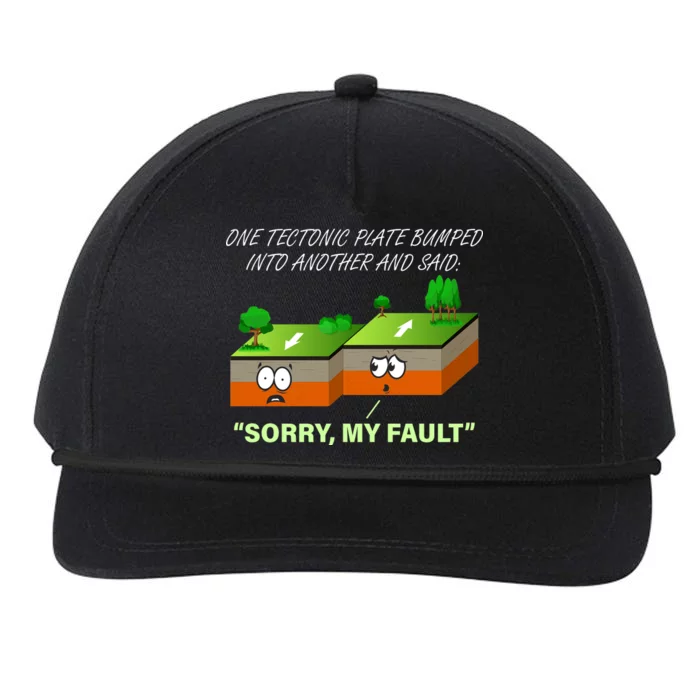 One Tectonic Plate Sorry My Fault Snapback Five-Panel Rope Hat