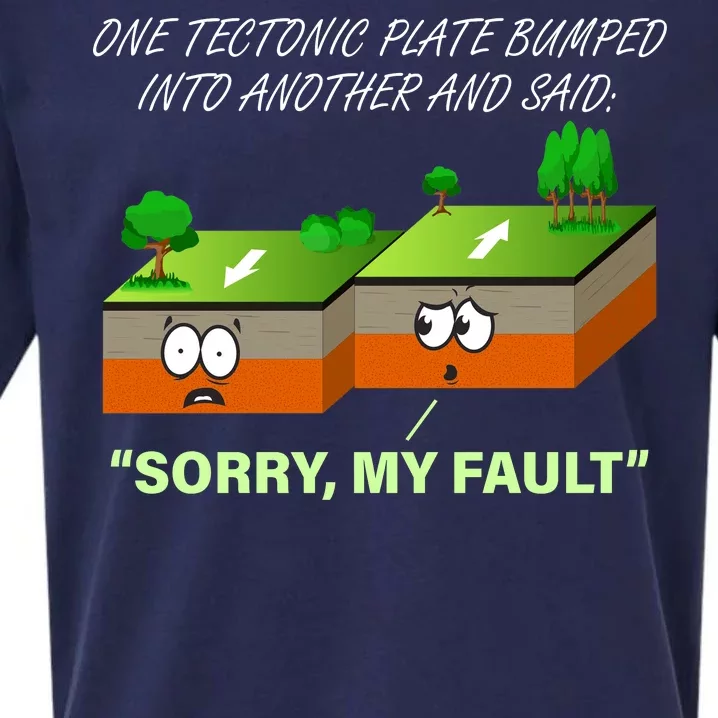 One Tectonic Plate Sorry My Fault Sueded Cloud Jersey T-Shirt