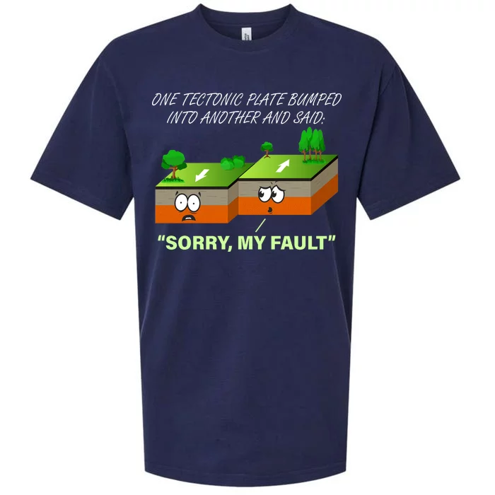 One Tectonic Plate Sorry My Fault Sueded Cloud Jersey T-Shirt