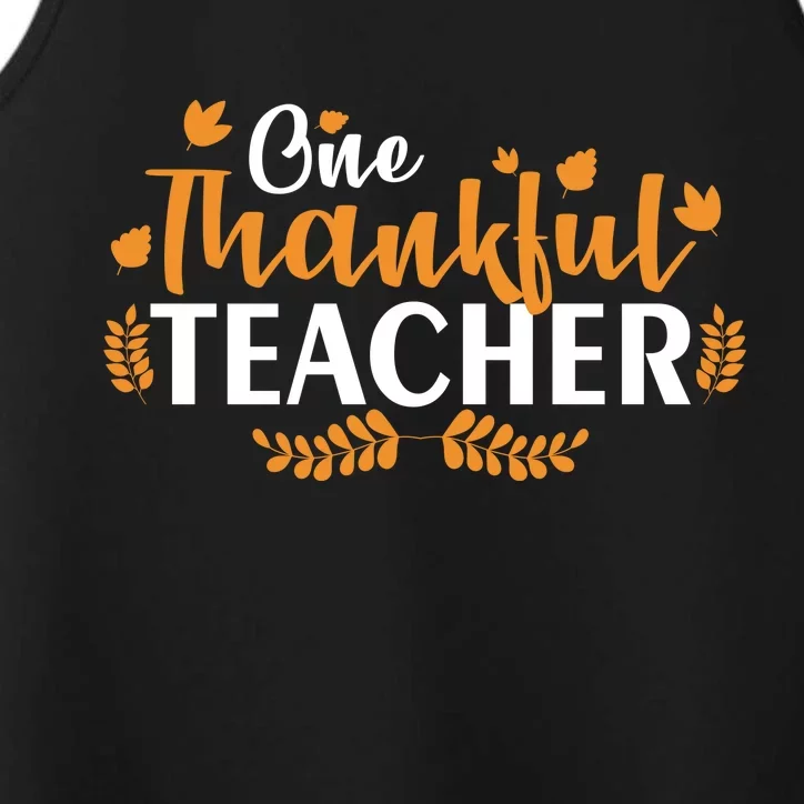 One Thankful Teacher Performance Tank