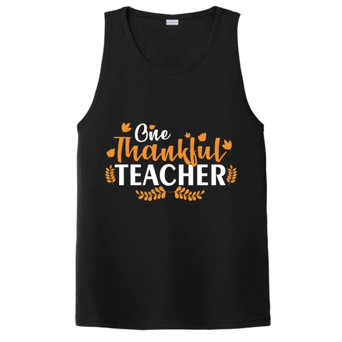 One Thankful Teacher Performance Tank