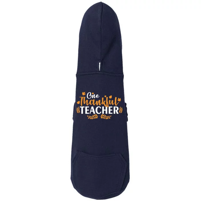 One Thankful Teacher Doggie 3-End Fleece Hoodie