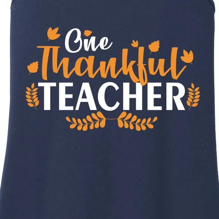 One Thankful Teacher Ladies Essential Tank