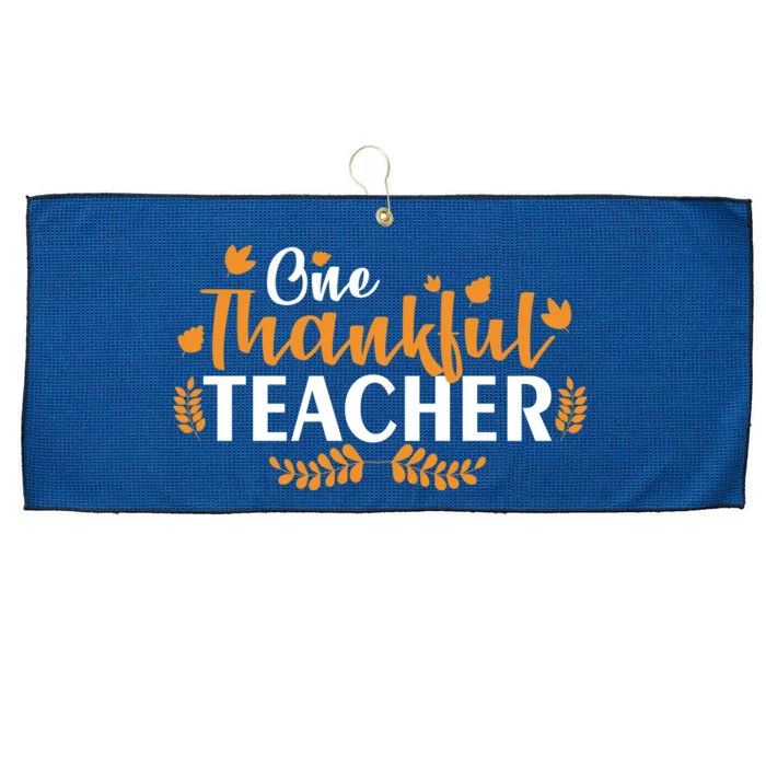 One Thankful Teacher Large Microfiber Waffle Golf Towel