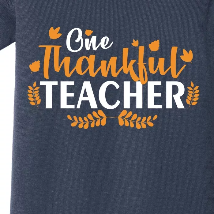 One Thankful Teacher Baby Bodysuit