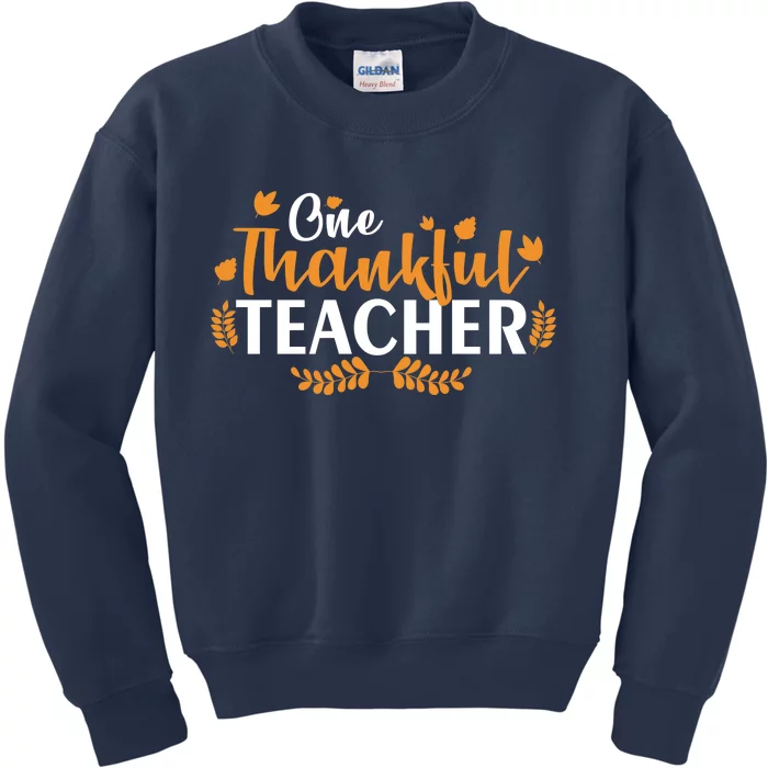 One Thankful Teacher Kids Sweatshirt