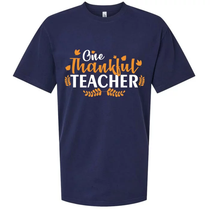 One Thankful Teacher Sueded Cloud Jersey T-Shirt